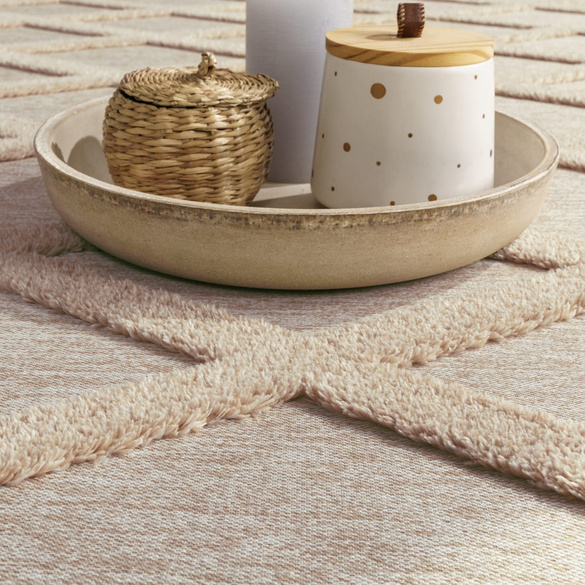 Tapis à poils courts Utrecht 642 Beige Paco Home