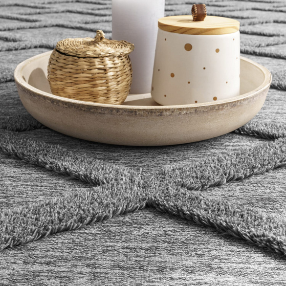 Tapis à poils courts Utrecht 642 Gris Paco Home
