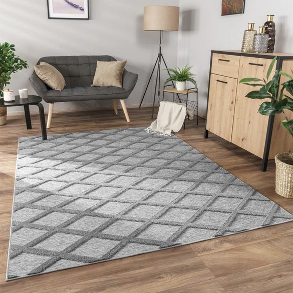 Tapis à poils courts Utrecht 642 Gris Paco Home