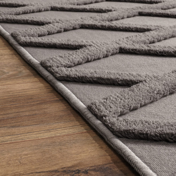 Tapis à poils courts Utrecht 642 Anthracite Paco Home