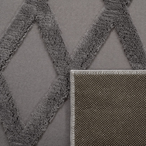 Tapis à poils courts Utrecht 642 Anthracite Paco Home