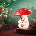 Déco d'automne Amanite avec parapluie 13 cm