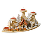 Support en bois pour bougies chauffe-plats