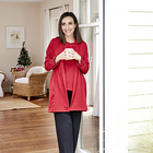 Gilet avec strass, rouge Amélie di Santi