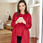 Gilet avec strass, rouge Amélie di Santi