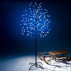 Arbre avec boules LED, 150 cm