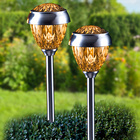 Lampes solaires Ambre pour le balcon et jardin, lot de 2