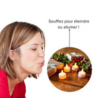 Lot de 4 bougies chauffe-plats LED à piles