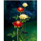 Lampe solaire "Rose" pour le jardin, jaune