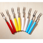 Lot de 8 fourchettes à cocktail, multicolore