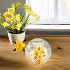 Boule lumineuse à LED, Narcisses,  Ø 15 cm
