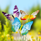 Piquets Papillon phosporescents pour le jardin, lot de 18