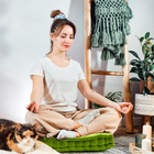 Coussin épais, vert été