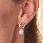 Boucles d'oreilles "Cancer" avec perle