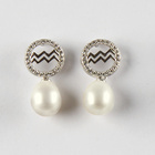 Boucles d'oreilles "Verseau" avec perle Amélie di Santi