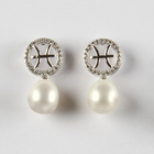 Boucles d'oreilles "Poissons" avec perle