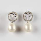 Boucles d'oreilles "Bélier" avec perle Amélie di Santi