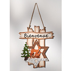 Panneau de porte Noël « Bienvenue »