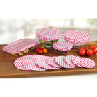 Lot de 12 couvercles, rouge et blanc