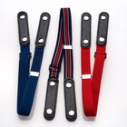 Lot de 3 ceintures sans boucle, bleu + fantaisie + rouge