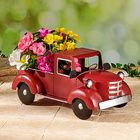 Pot de fleurs "voiture", rouge