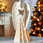 Sculpture d’ange LED, blanc
