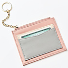 Porte-clés avec porte-monnaie, rosé/gris/crème
