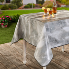 Nappe "Marbre" gris clair, 140 x 180 cm