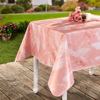 Nappe "Marbre" rose, 130x160 cm