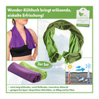 Lot de 2 serviettes rafraîchissantes magiques vert et lilas