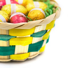 Corbeilles de Pâques pour la famille, vert/jaune