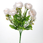 Bouquet de roses artificielles blanches