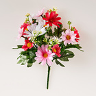 Fleurs artificielles pour balcon, rose/rose vif/blanc, L 24 cm