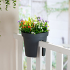 Jardinière de balcon, gris, 25x28 cm