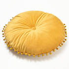 Coussin rond, jaune