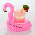 Lot de 4 porte-verres Flamant rose