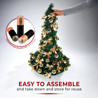 Sapin pliable décoré 120 cm