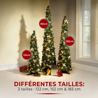Sapin pliable décoré 120 cm