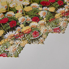 Surnappe Fleurs bord en dentelle 85x85 cm