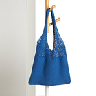 Sac porté épaule  aspect maille, bleu roi