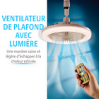 Ventilateur de plafond avec lumière Bergström