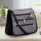 Sac bandoulière avec fonction RFID, noir