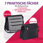 Sac bandoulière avec fonction RFID, noir