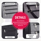 Sac bandoulière avec fonction RFID, noir