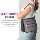 Sac bandoulière avec fonction RFID, noir