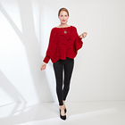 Pull-cape, rouge foncé