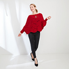 Pull-cape, rouge foncé