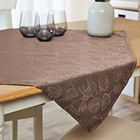 Surnappe jacquard 85 x 85 cm Eldo, marron clair