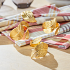 Lots de 4 ronds de serviettes "Feuilles" Eldo