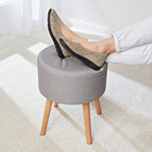 Tabouret avec rangement Eldo, gris clair